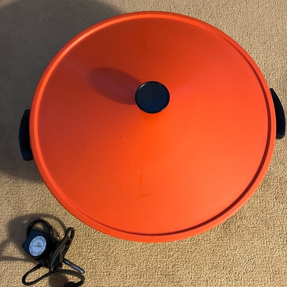 Wearever Kitchen Vintage Wearever Electric Orange Wok With Lid